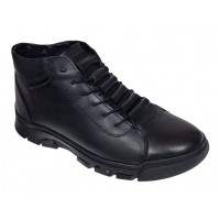 Ghete barbati casual din piele naturala pe calapod lat SPORT23N